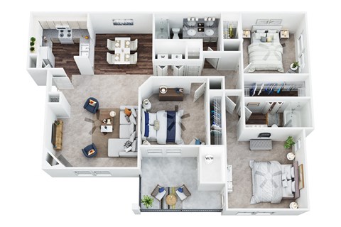 C1 floorplan at San Moritz Apartments, Las Vegas, NV 89128